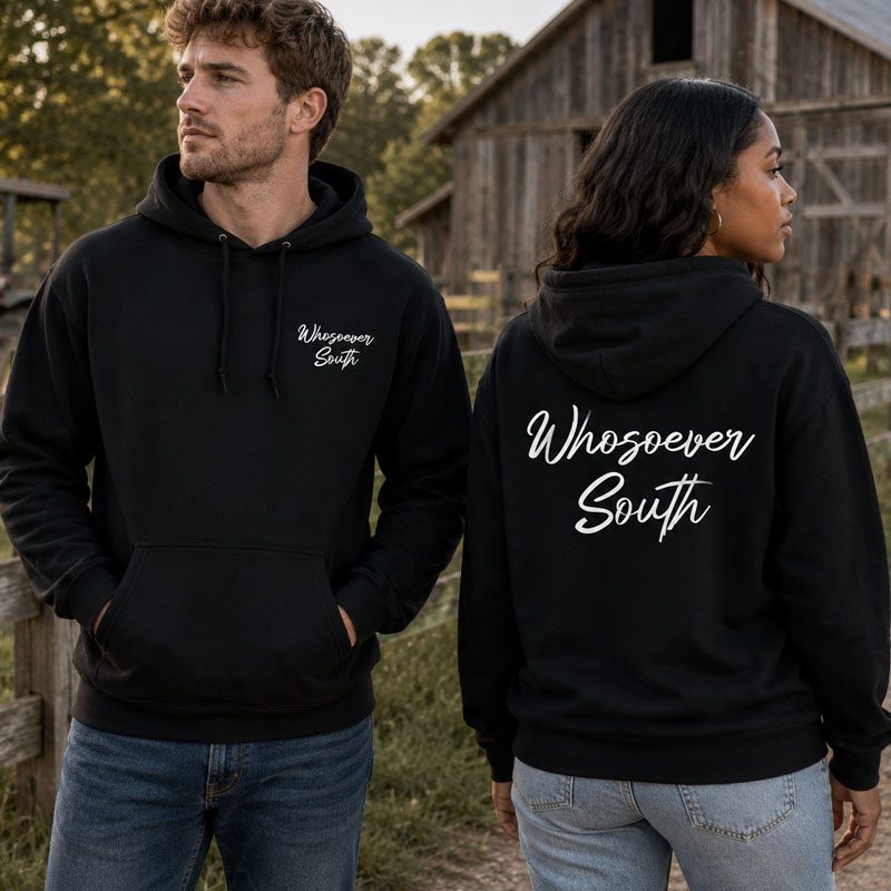 Black whosoever south hoodie