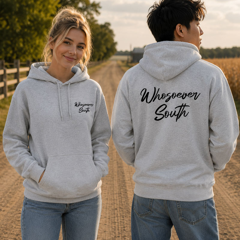 Light grey whosoever south hoodie