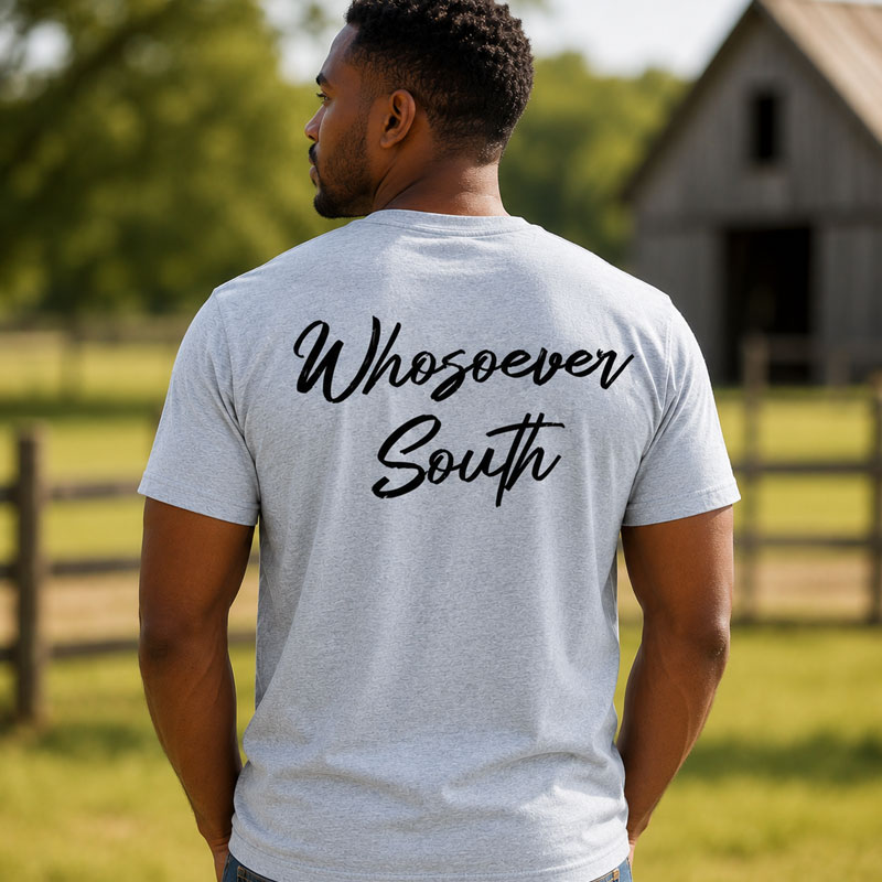 mens grey whosoever south shirt