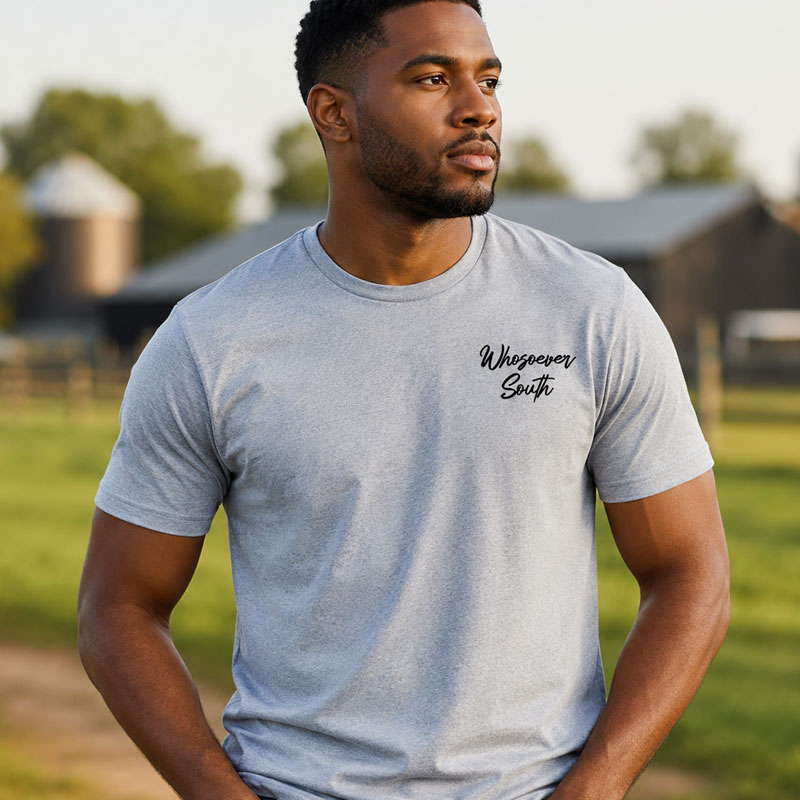 mens grey whosoever south shirt