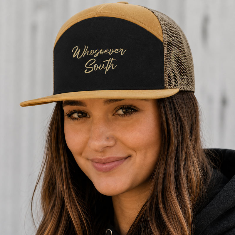 tan and black hat whosoever south