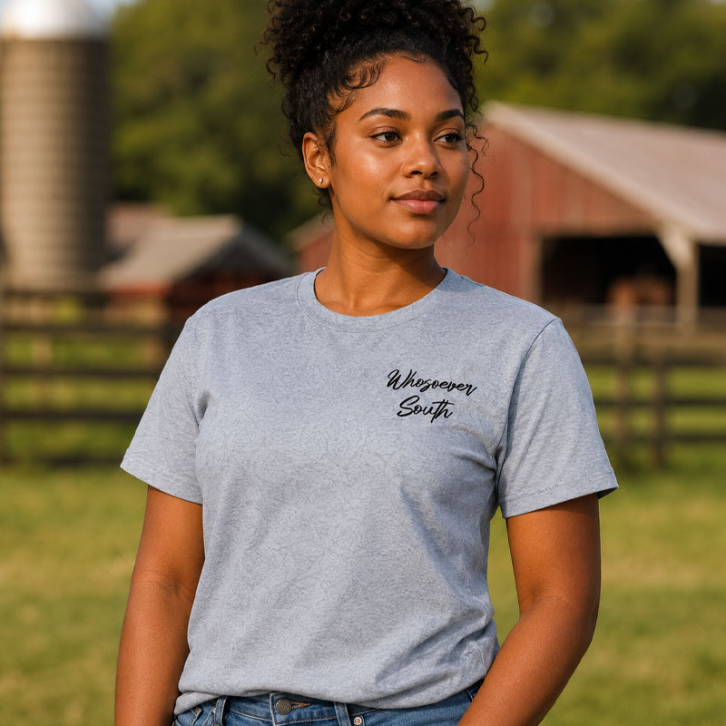 ladies grey whosoever south shirt