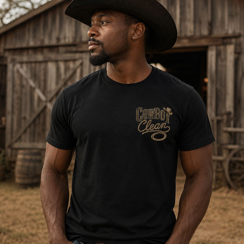 cowboy clean shirt black whosoever south